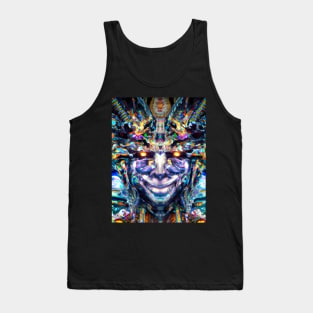 Techno-Shaman (19) - Trippy Psychedelic Art Tank Top